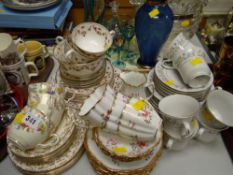 A parcel of various patterned vintage teaware