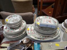 A parcel of Johnson Brothers 'Indian Tree' patterned dinnerware