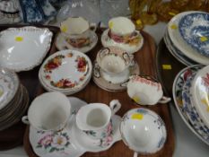 Small collection of china, teacups & saucers including Aynsley etc