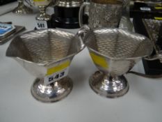 An American 523 Rogers & Company silver milk jug & sugar bowl