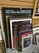 Thirteen framed opera posters, mainly WAGNER