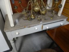 A good painted pine Formica topped kitchen table