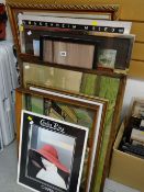 Parcel of various framed prints, pictures including 'The Art of the Motorcycle', The Guggenheim
