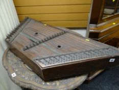 An antique mahogany & stained pine dulcimer