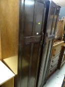 A Priory linen-fold two-door hall robe