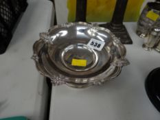 Hallmarked silver tazza