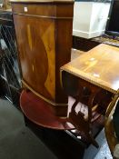 Two items of yew furniture etc