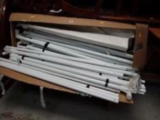 A large garden pagoda & a lightwood table