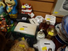 Collection of various ceramic & other novelty money boxes
