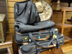 A parcel of luggage & a sombrero