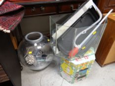 Various fish tanks & equipment