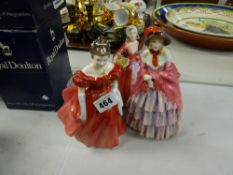 Three Royal Doulton figurines 'Windsome' - HN2220, 'Janet' - HN1537 & 'A Victorian Lady' - HN727 (