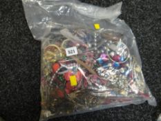 A large parcel of costume jewellery, bangles, necklaces etc