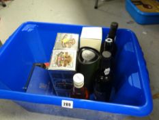 A parcel of drink related bottles