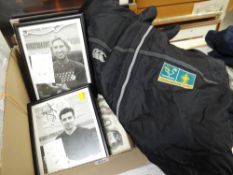 Parcel of sports programmes & media passes, autographed pictures & related ephemera together with