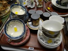 Hornsea pottery, demitasse cups & saucers, Savoy Hotel, London soup bowls, Palissy soup bowls etc
