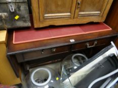 A reproduction drop end sofa table