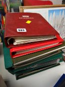 Three albums of loose & presentation pack stamps together with Stanley Gibbon's Coronation