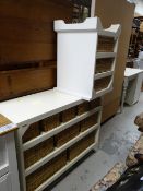 A parcel of furniture to include a wicker drawer chest of drawers & similar bedside cabinet, small