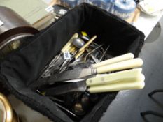 Box of loose cutlery