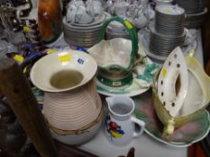 Parcel of various china including a Laxy vase, Wedgwood charger etc
