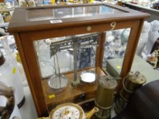 Cased set of chemist's scales by Phillip Harris Ltd, Birmingham