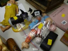 A Beswick collie dog, Disney Pooh, trick-or-treat figure, Beatrix Potter character, wooden dolls