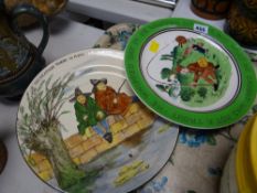 Royal Doulton plate entitled 'Coaching in the Snow', Royal Doulton plate 'Gallant Fishers' &