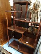 A good Chinese naturalistic-style stepped shelving unit