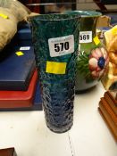 A Whitefriars-style bark vase