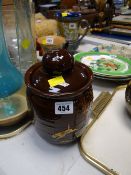 A Royal Doulton Kingsware jolly hunting scene biscuit barrel