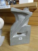 PAN THEODOSIOU slate sculpture - abstract figure, 36cms high