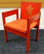 AN INVESTITURE CHAIR an icon of design being the 1969 Prince of Wales Investiture chair by Lord