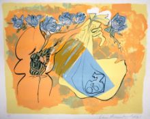 CERI RICHARDS coloured artist's proof lithograph - one of the 'Twelve Lithographs for Six Poems by