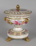 A FINE SWANSEA PORCELAIN CREAM TUREEN, COVER & STAND DECORATED BY DAVID EVANS, circa 1817-1826,