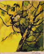 ROBERTO MARTINEZ watercolour, ink & pencil - entitled verso 'Study of Fig Tree', with the Lefevre