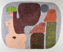 JOHN GARETH JONES mixed media - interesting abstract portrait of The Mabinogi character