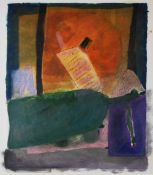 ROGER CECIL mixed media - with Business Art Galleries London label verso & entitled 'Landscape