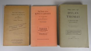 DYLAN THOMAS proof copy of 'Letters to Vernon Watkins', 1957, 'The Life of Dylan Thomas' by