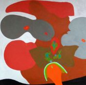 ERIC MALTHOUSE oil on canvas - abstract, entitled verso 'Bagatelles Mutations: Two. Detumescence',