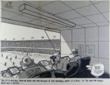GRENFELL 'GREN' JONES MBE (1934-2007) original drawing - humorous satirical cartoon relating to