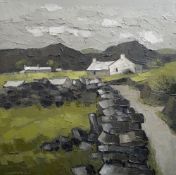 WILF ROBERTS oil on canvas - Anglesey farmstead, signed and dated 2009 and entitled label verso '