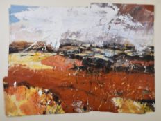 DAVID TRESS mixed media and paper construction - Pembrokeshire coastal landscape, entitled verso '