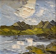 MARTIN LLEWELYN oil on canvas - Snowdonia, entitled verso 'Morning Llyn Mymbyr', signed with