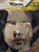 JOHN UZZELL EDWARDS gouache - head portrait of a male, 17 x 12cms