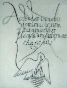 DAVID JONES copper engraving - entitled 'Ancient Mariner: Tailpiece III' and dated 1928, on Goldmark