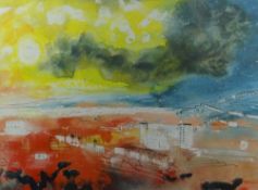 JOHN PIPER fine original lithograph - 'Swansea Towards the Gower', printed at Gregynog, one of eight