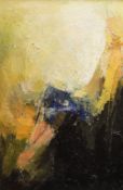 EWART JOHNS oil on board - entitled verso 'Seated Figure 1960', signed, 58 x 37cms Provenance: