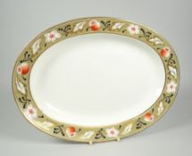 A SWANSEA PORCELAIN PLATTER in pattern No. 297 decorated with a band of stylised poppyseed boxes and