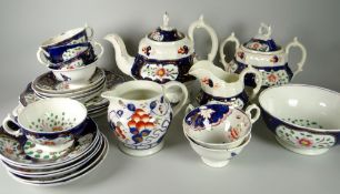 A QUANTITY OF GAUDY WELSH 'COLUMBINE' TEAWARE